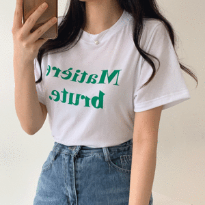 [예쁜색감/데일리템] 메티 레터링 루즈핏 라운드 반팔 티셔츠 (4color) - 더핑크
