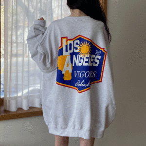(44-88)오버핏 엔젤 맨투맨 티셔츠 4color - 더핑크