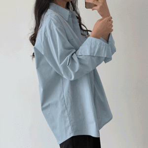 [레이어드제격/봄컬러] 란미 루즈핏 코튼 긴팔 셔츠 (5color) - 더핑크