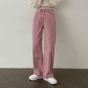 르세아 하이웨스트 와이드 코튼 팬츠 (2color) [통바지/핑크/캠핑룩] - 더핑크