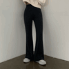 킨즈 하이웨스트 슬림 기모 부츠컷 트레이닝 팬츠 (2color) [허리밴딩/융기모/꾸안꾸/레깅스] - 더핑크